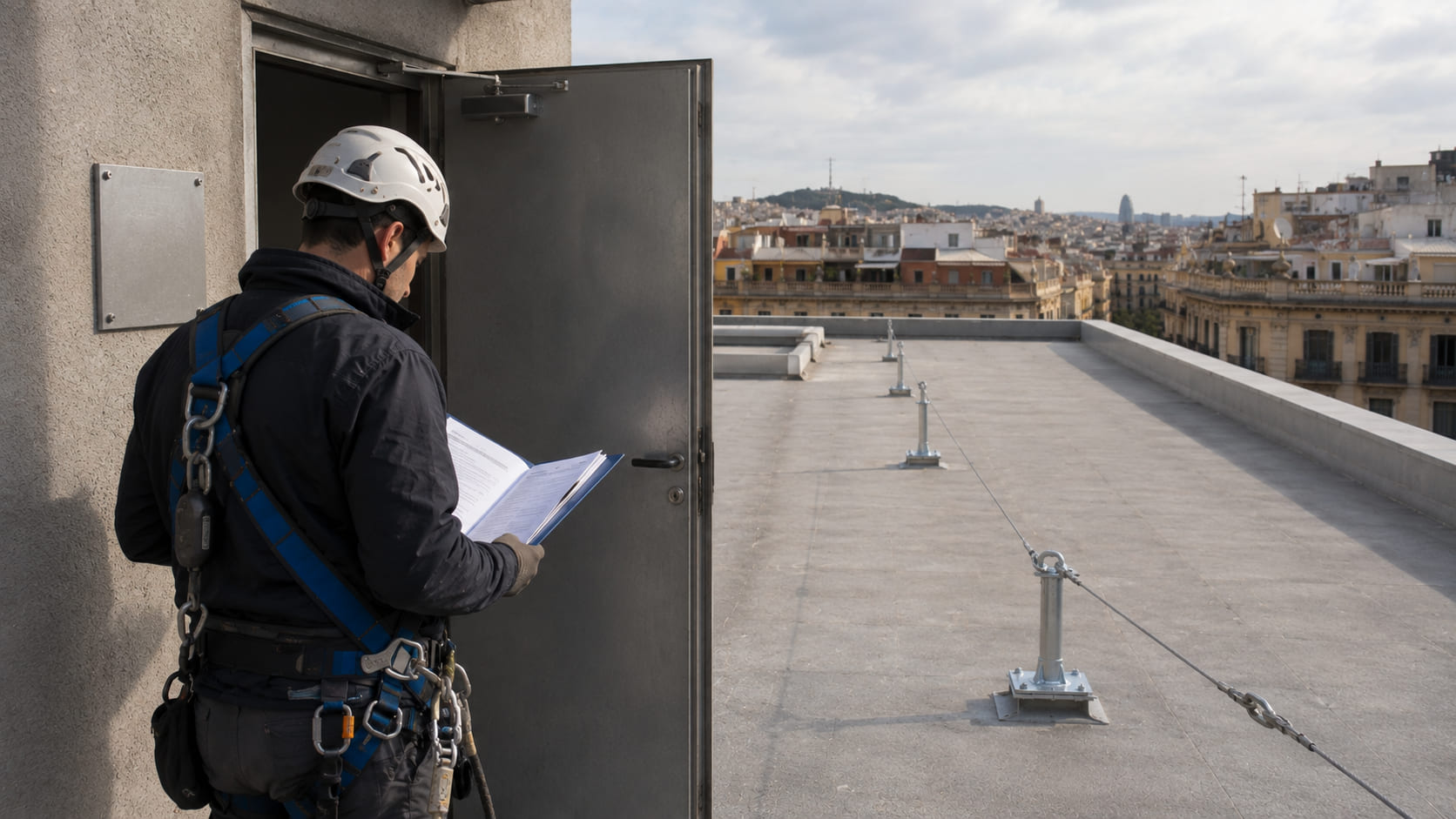 responsabilidad-linea-de-vida-acceso-cubierta-barcelona